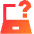 Laptop Help Icon from Sharp Gradient Set