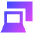 Laptop Project Screen Icon from Sharp Gradient Set