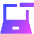 Laptop Remove Subtract Icon from Sharp Gradient Set