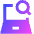 Laptop Search Icon from Sharp Gradient Set