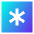 Asterisk Square Icon from Sharp Gradient Set