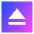 Eject Square Icon from Sharp Gradient Set
