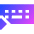 Keyboard One Hand Right Icon from Sharp Gradient Set