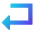 Return 1 Icon from Sharp Gradient Set