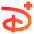 Disney Plus Logo Icon from Sharp Gradient Set