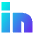Linkedin Logo Icon from Sharp Gradient Set