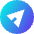 Telegram Logo Icon from Sharp Gradient Set
