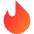 Tinder Logo Icon from Sharp Gradient Set