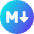 Markdown Circle Programming Icon from Sharp Gradient Set