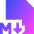 Markdown Document Programming Icon from Sharp Gradient Set