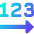 Steps Number Icon from Sharp Gradient Set