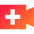 Webcam Video Call Add Plus Icon from Sharp Gradient Set
