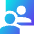 Group Meeting Call Icon from Sharp Gradient Set