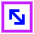 Line Arrow Diagonal Square 2 Icon from Sharp Neon Set