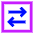 Line Arrow Transfer Horizontal Square 2 Icon from Sharp Neon Set
