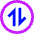 Line Arrow Transfer Vertical Circle 1 Icon from Sharp Neon Set