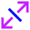 Line Arrow Expand Diagonal 3 Icon from Sharp Neon Set