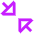 Triangle Arrow Shrink Diagonal 2 Icon from Sharp Neon Set