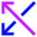 Line Arrow Crossover Left Icon from Sharp Neon Set