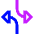 Triangle Arrow Dodge 3 Icon from Sharp Neon Set