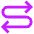 Line Arrow Curvy Both Direction 4 Icon from Sharp Neon Set