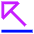 Triangle Arrow Diagonal Top Left Icon from Sharp Neon Set