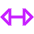 Triangle Arrow Horizontal Icon from Sharp Neon Set