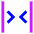 Tailless Line Arrow Shrink Horizontal 2 Icon from Sharp Neon Set