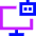 Computer Ai Robot Icon from Sharp Neon Set