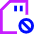 Sd Card Block Remove Icon from Sharp Neon Set