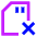 Sd Card Delete Cross Icon from Sharp Neon Set