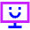 Desktop Emoji Icon from Sharp Neon Set