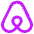 Airbnb Logo Icon from Sharp Neon Set