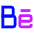 Behance Logo Icon from Sharp Neon Set