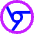 Chrome Logo Icon from Sharp Neon Set