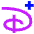 Disney Plus Logo Icon from Sharp Neon Set