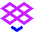 Dropbox Logo Icon from Sharp Neon Set