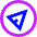 Telegram Logo Icon from Sharp Neon Set
