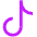 Tiktok Logo Icon from Sharp Neon Set