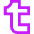 Tumblr Logo Icon from Sharp Neon Set