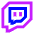 Twitch Logo Icon from Sharp Neon Set
