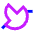 Twitter Logo Icon from Sharp Neon Set