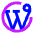 Wordpress Logo Icon from Sharp Neon Set