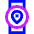 Watch Circle Location Icon from Sharp Neon Set