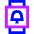 Watch Square Notification Icon from Sharp Neon Set