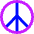 Peace Symbol Icon from Sharp Neon Set