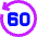 Button Go Backward 60 Icon from Sharp Neon Set