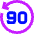 Button Go Backward 90 Icon from Sharp Neon Set