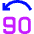 Button Jump Backward 90 Icon from Sharp Neon Set