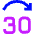 Button Jump Forward 30 Icon from Sharp Neon Set